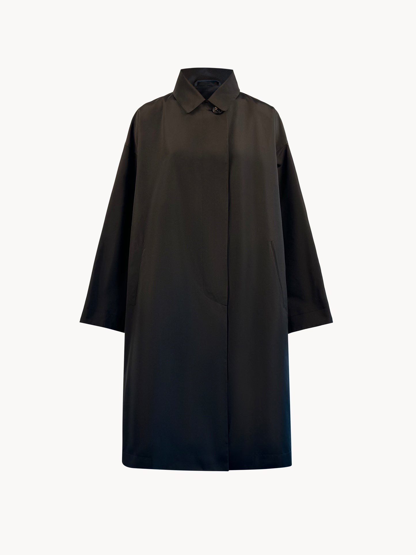 Jeanne coat in waterproof silk
