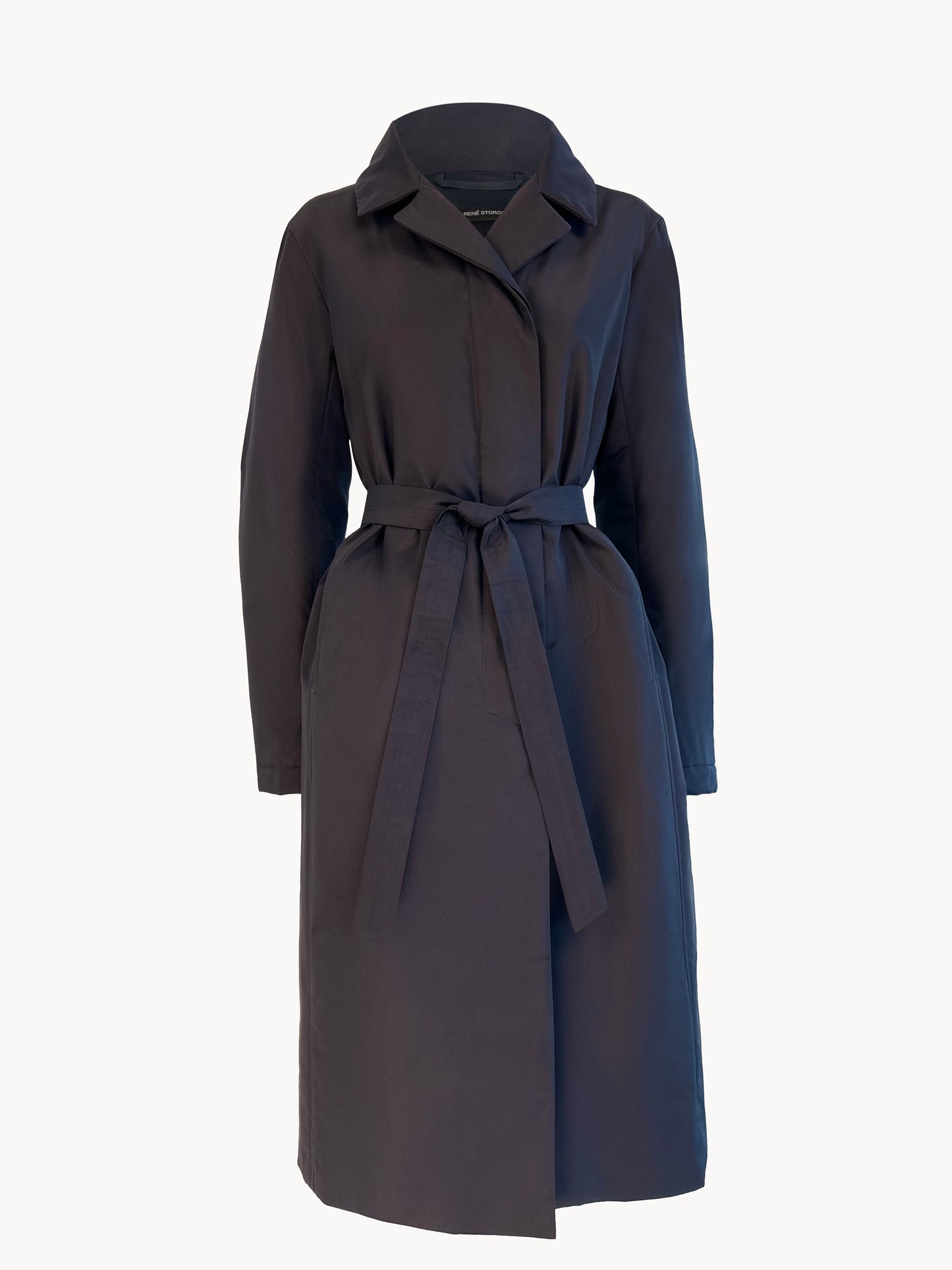 Catherine coat in padded,waterproof silk