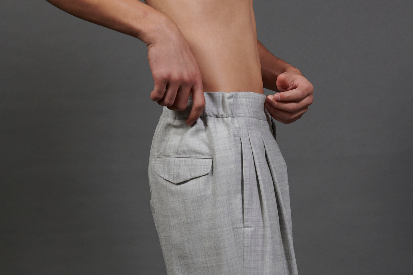 Bariton Pant in Wool Batiste