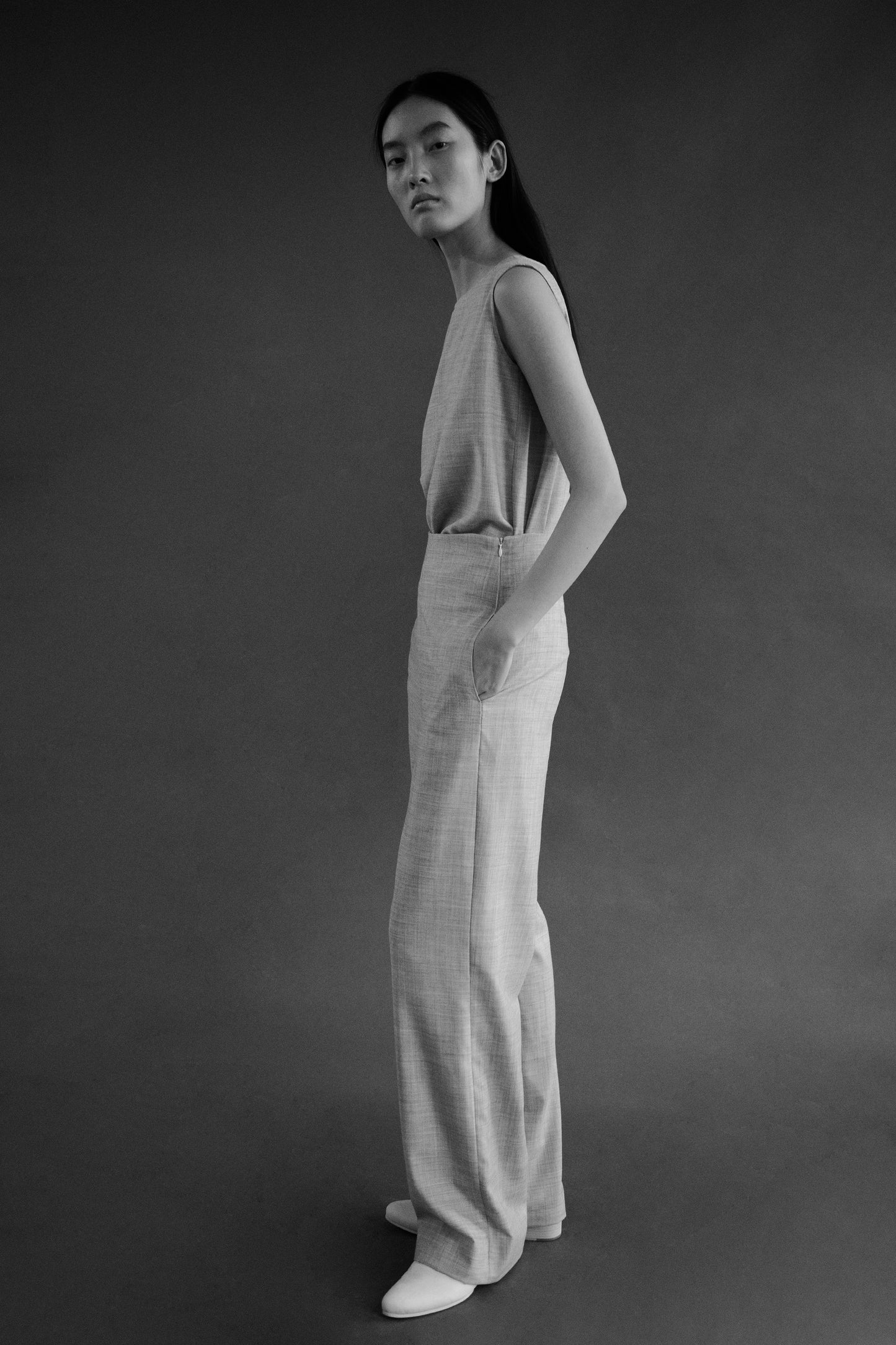 Palace pant in wool batiste