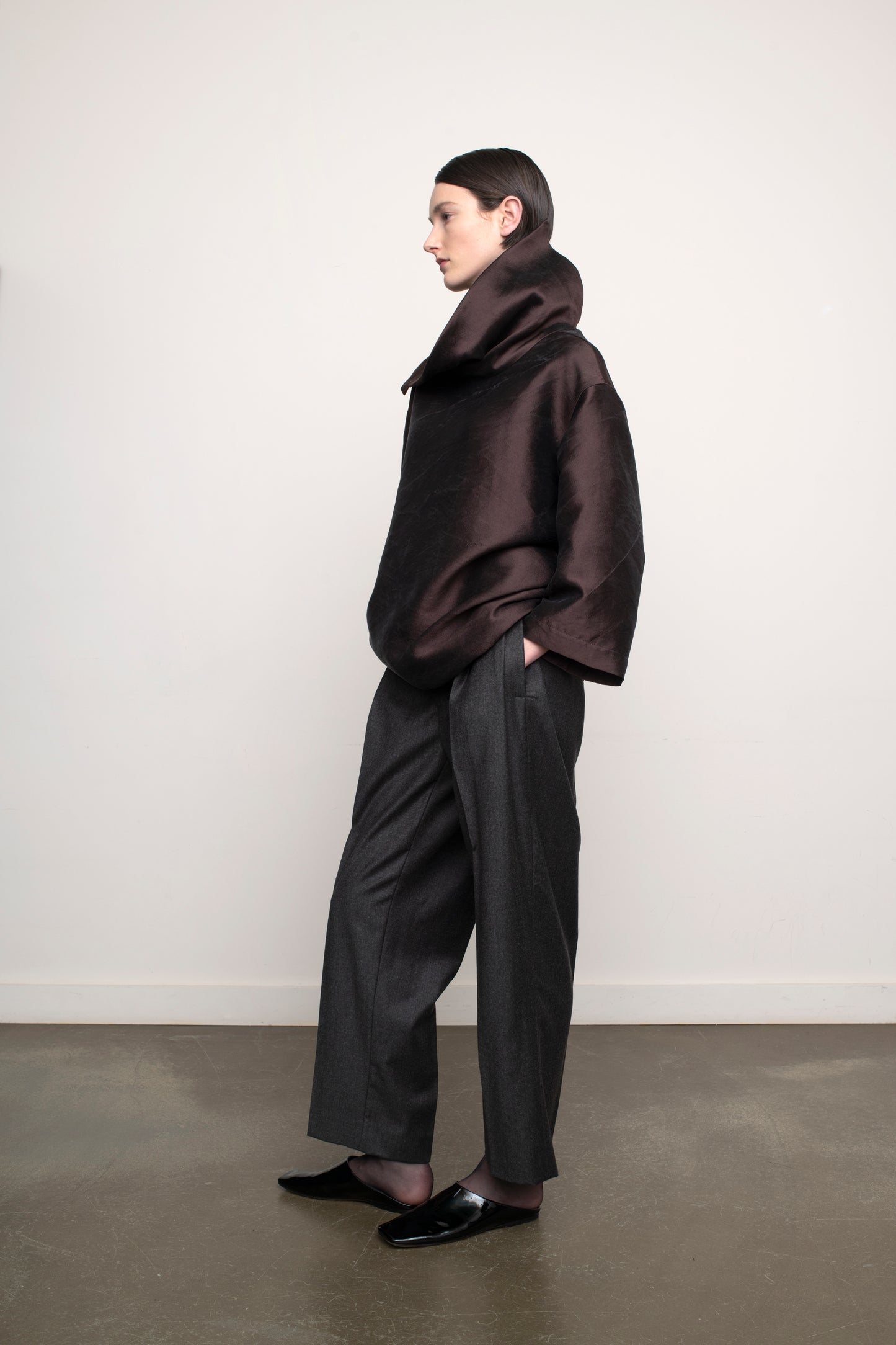 Clarence Top in washed Silk