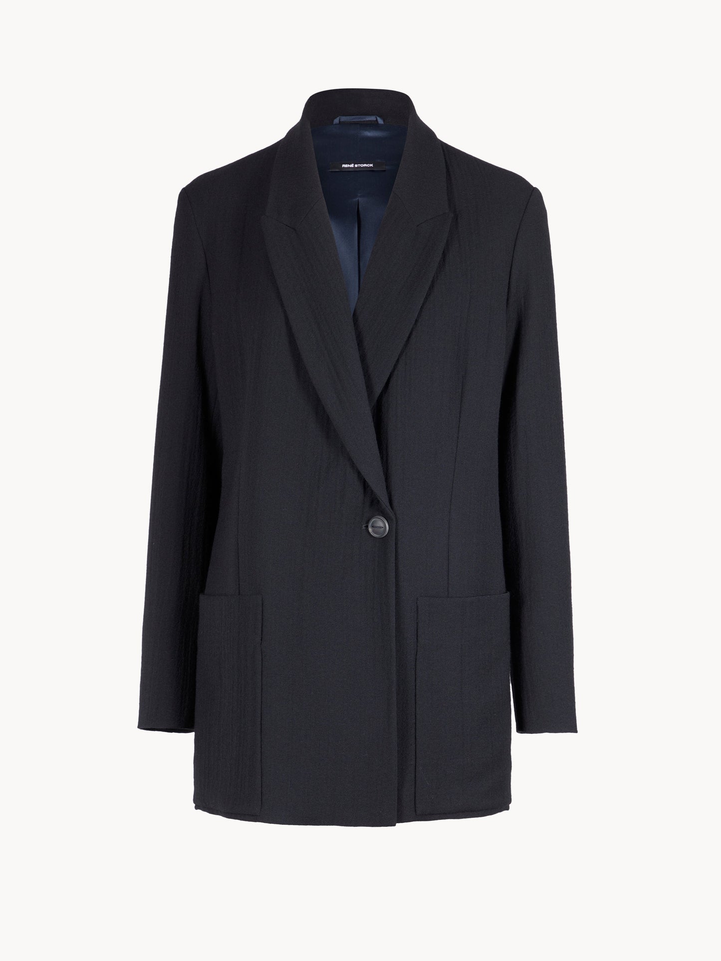 Cardigan jacket in washed wool crèpe.
