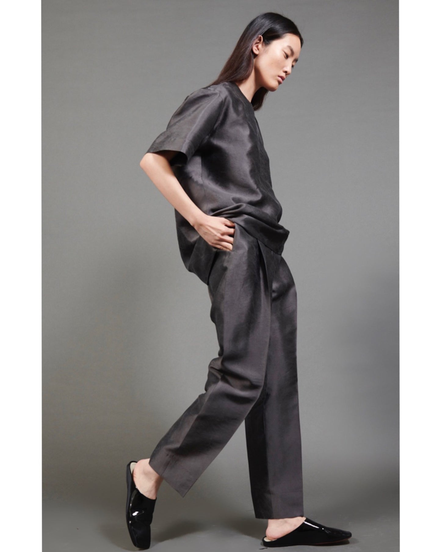 Tux Pant in washed Silk